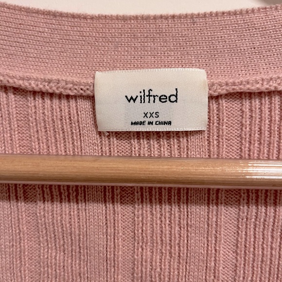 Aritzia Wilfred Plunge Front Cardigan Poetic Pink - Picture 5 of 6
